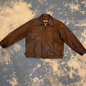 Marc New York Brown LEATHER Jacket sized xl
